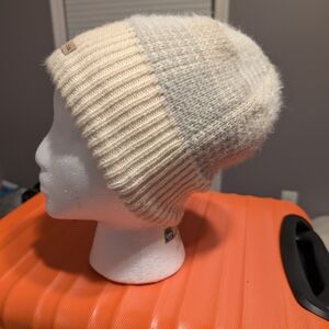 Cozy Cream and Gray Knit Beanie by Columbia